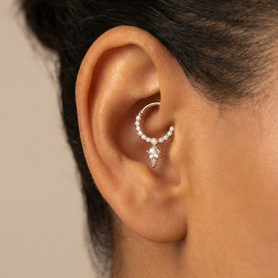 Anneau Éclipse — Or 14k & Zircons