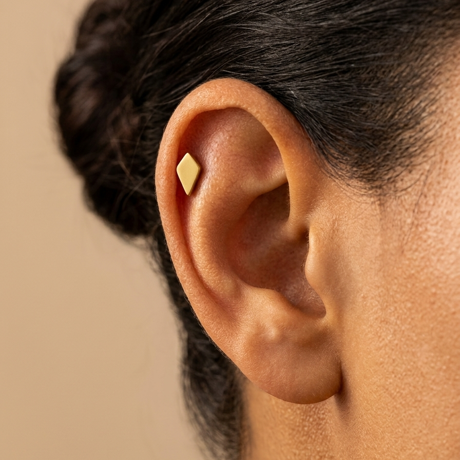 Labret Prisme — Titane Doré
