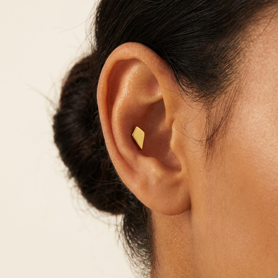 Labret Prisme — Titane Doré